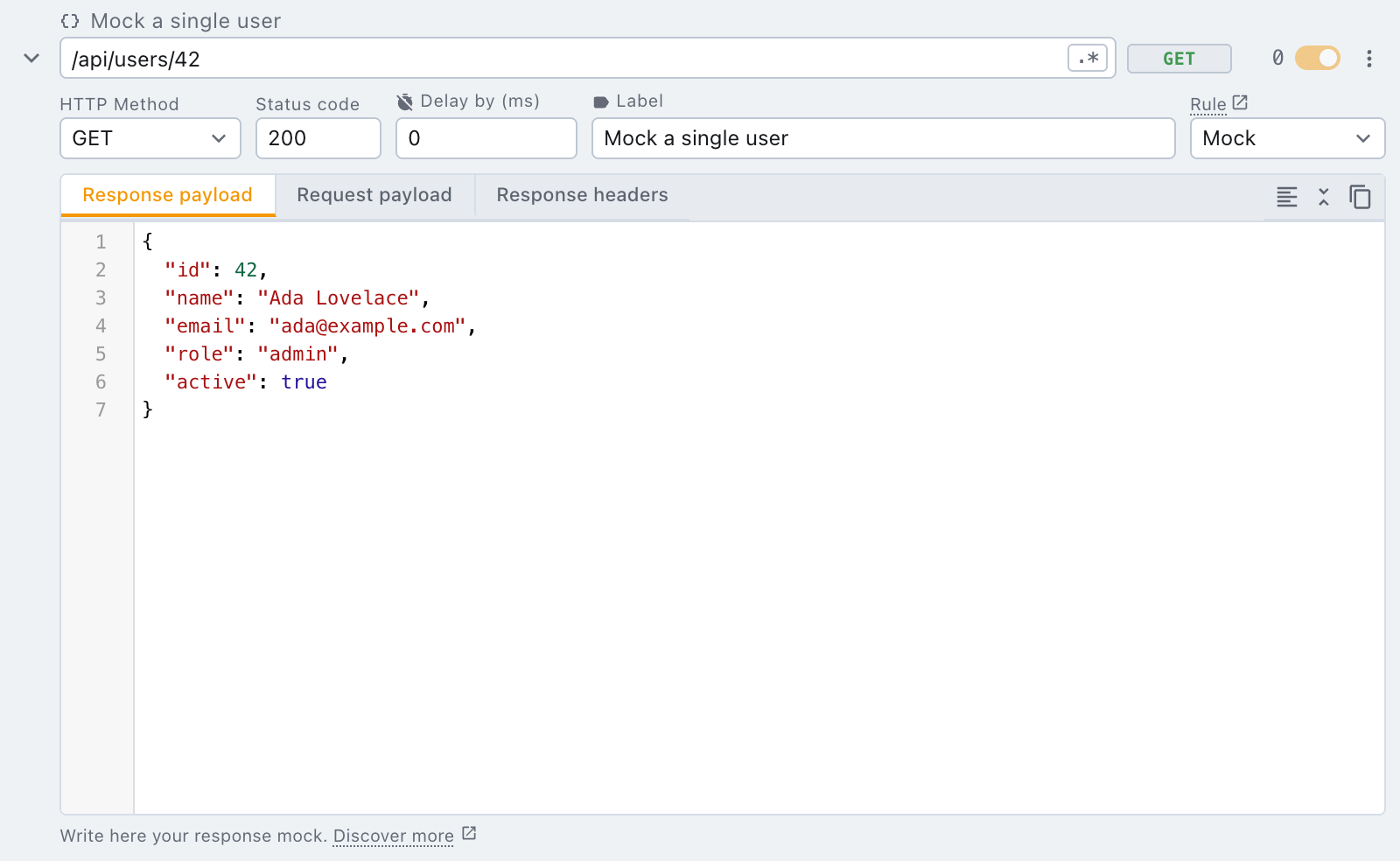 response payload editor response payload editor
