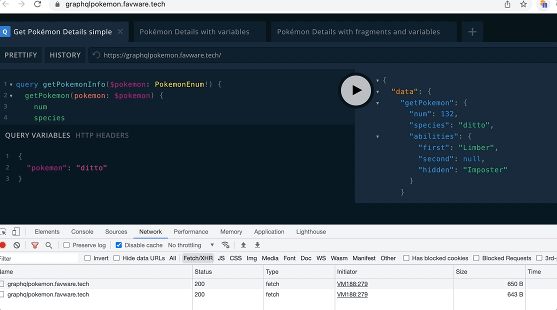 mock graphql request demo